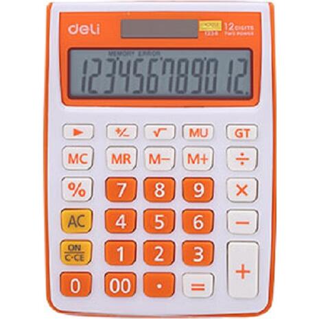 Αριθμομηχανή Deli 12 ψηφίων πλαστική πορτοκαλί - Ανακάλυψε επώνυμες και αξιόπιστες Αριθμομηχανές που θα σου λύσουν τα χέρια από το Oikonomou-shop.gr.